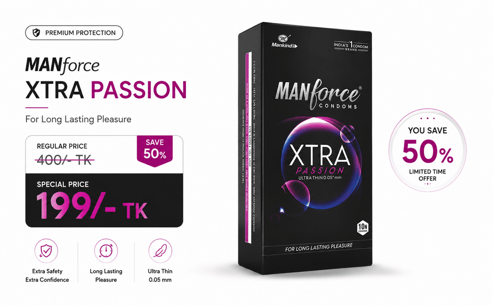 ChatGPT Image Aug 18, 2026, 04_17_42 PM Manforce Xtra Passion 0.05mm Ultra Thin Condoms 10pcs Pack | India - Image 1