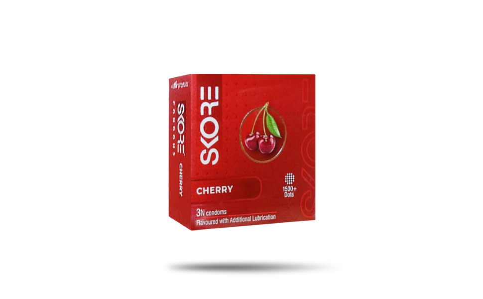 WB New Image (970 x 600 px) - 2026-08-04T163226.929 Skore Cherry Flavor 1500+ Dots Condom 3pcs Pack | India - Image 1