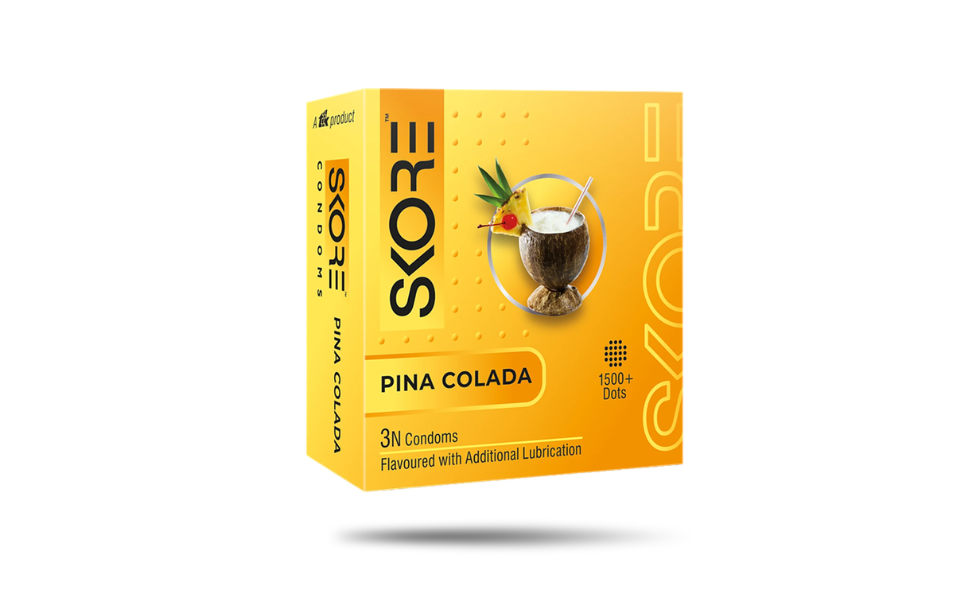 WB New Image (970 x 600 px) - 2026-08-04T171034.089 Skore Pina Colada Flavor 1500+ Dots Condom 3pcs Pack | India - Image 1