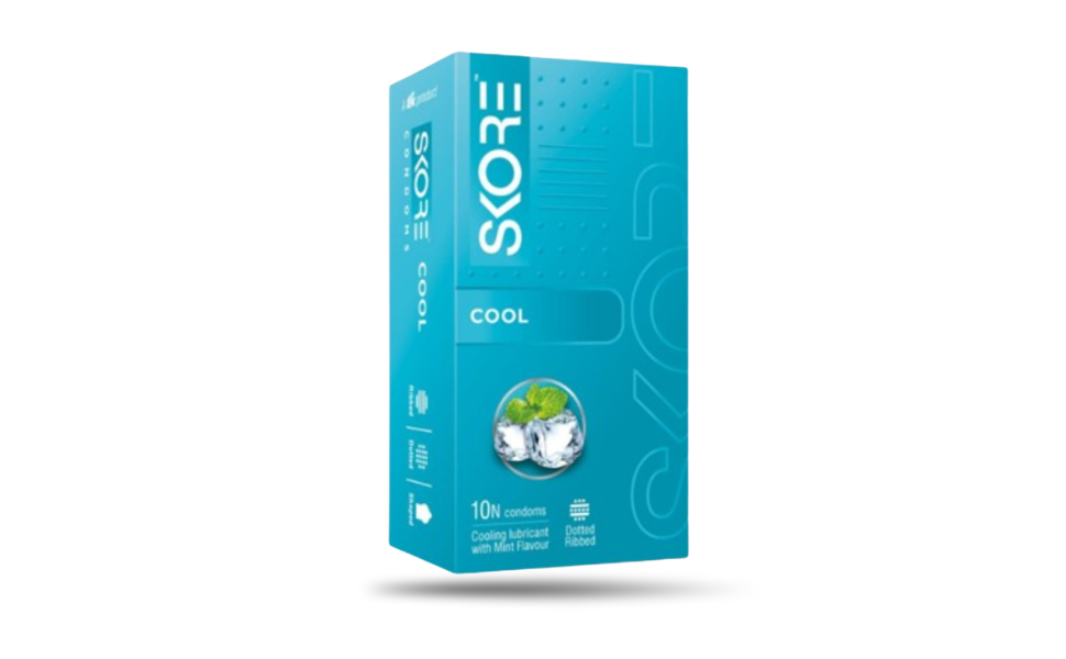 WB New Image (970 x 600 px) - 2026-08-04T173118.134 Skore Cool Mint Flavor Dotted & Ribbed Condom 10pcs Pack | India - Image 1