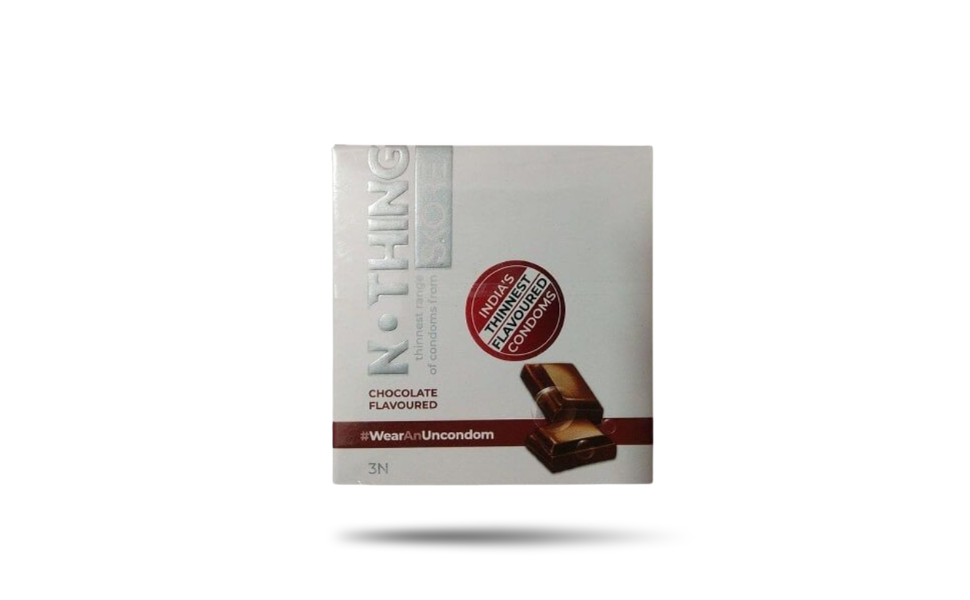 WB New Image (970 x 600 px) - 2026-08-04T174900.139 Skore Nothing Thinnest Chocolate Flavor Condoms 3pcs Pack | India - Image 1