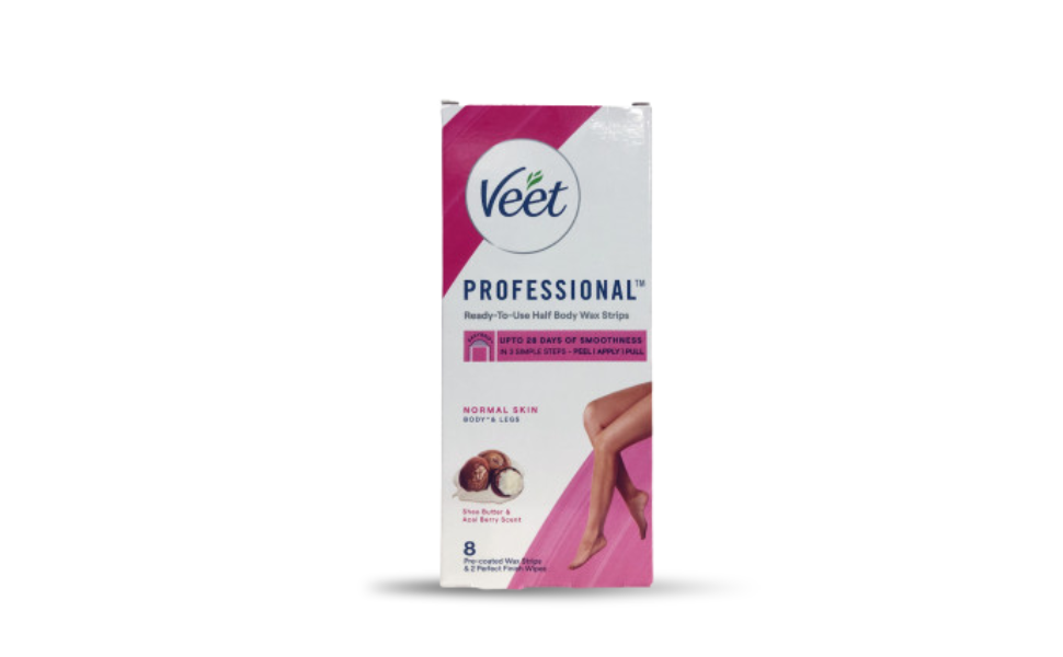 WB New Image (970 x 600 px) - 2026-08-11T165410.340 Veet Professional Normal Skin Hair Removal Wax Strips 8 Strips for Body & Legs - Image 1
