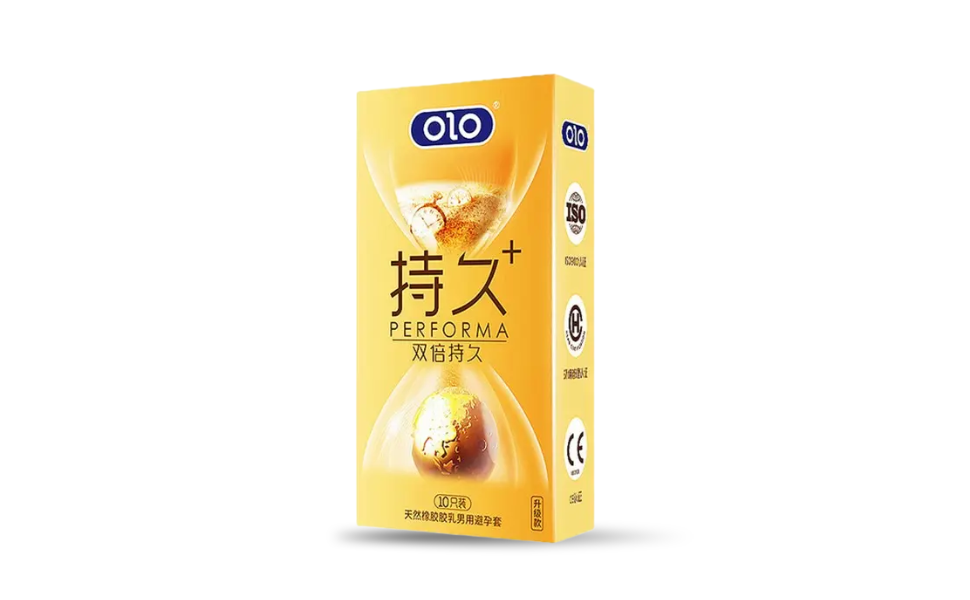 WB New Image (970 x 600 px) - 2026-08-12T135805.818 OLO Perfoma Long Lasting Dotted & Ribbed Golden Condom 10pcs Pack | P.R.C - Image 1