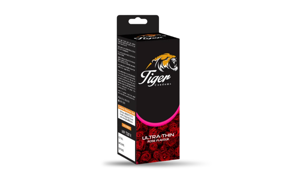 WB New Image (970 x 600 px) - 2026-08-19T173637.294 Tiger Ultra Thin Rose Flavor Condom | Full Box 3x12=36pcs - Image 1
