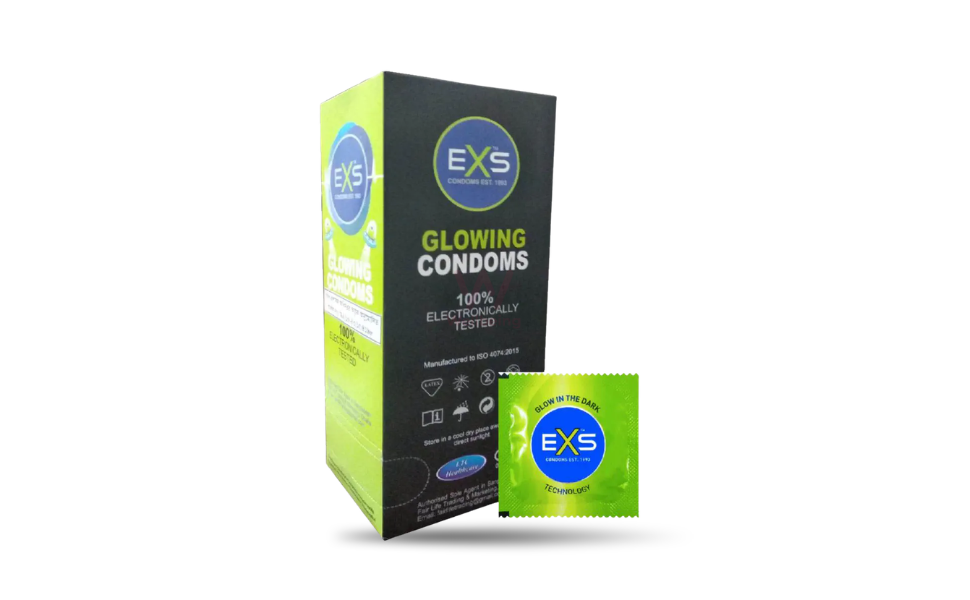 WB New Image (970 x 600 px) - 2026-08-22T140142.738 EXS Glow In The Dark Condom | Full Box 3x10=30pcs | Brand of UK - Image 1