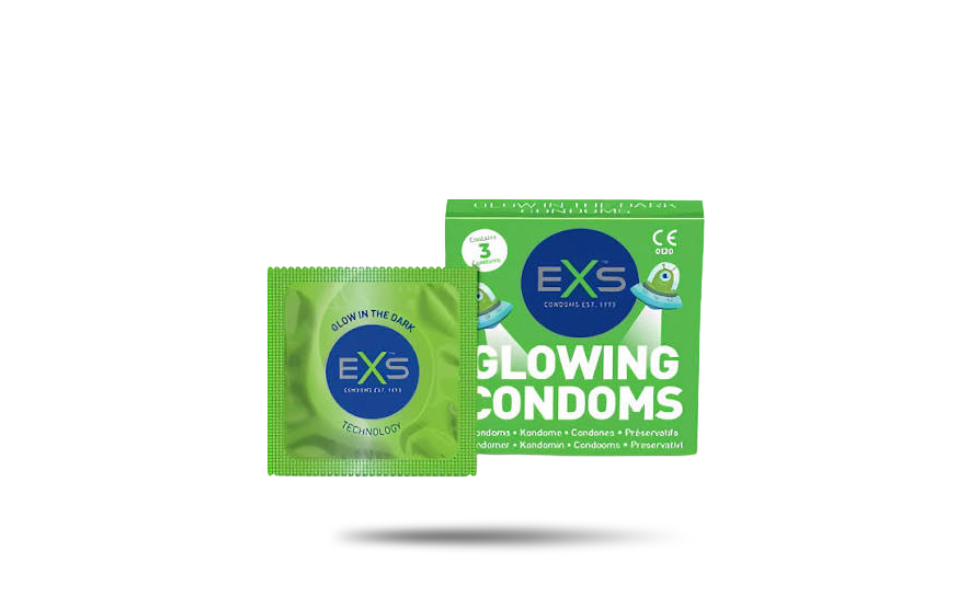 WB New Image (970 x 600 px) - 2026-08-22T162205.281 EXS Glow In The Dark Condom 3pcs Pack | Brand of UK - Image 1