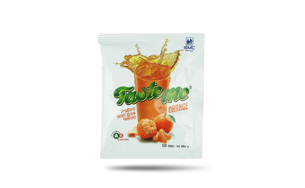 WB New Image (970 x 600 px) - 2026-08-23T124603.545 SMC Taste Me Orange Flavored Instant Drink Powder 25gm Pack x12pcs - Image 1