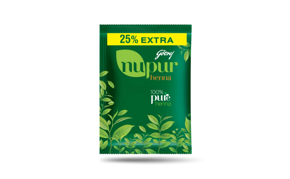 WB New Image (970 x 600 px) - 2026-08-23T142417.081 Godrej Nupur 100% Pure Henna (Mehedi) Powder 150gm | For Hair Color, Hands & Feet | India - Image 1