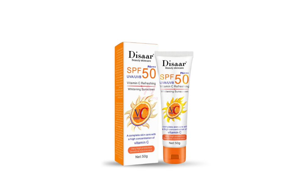 WB New Image (970 x 600 px) - 2026-08-23T162043.923 Disaar Vitamin C Sunscreen Cream SPF50 PA+++ 50gm | P.R.C - Image 1