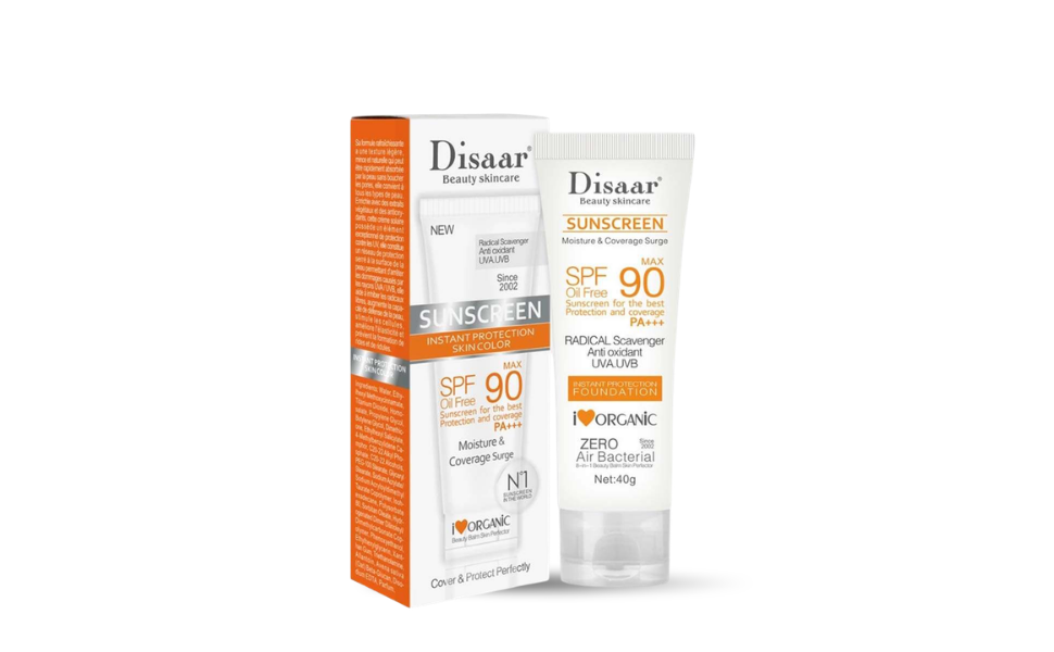 WB New Image (970 x 600 px) - 2026-08-29T124742.027 Disaar SPF90 PA+++ Oil-Free Sunscreen Cream 40g | P.R.C - Image 1