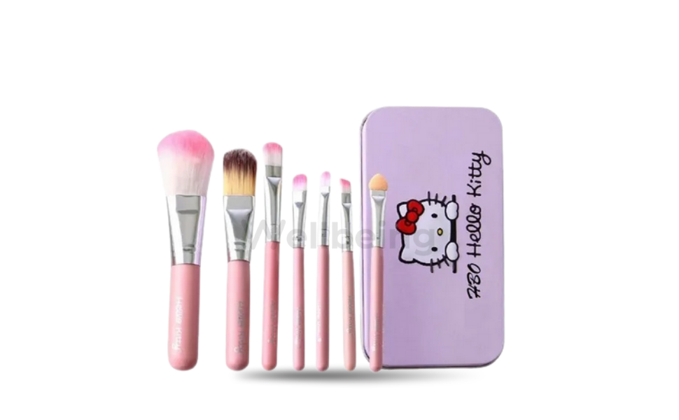 WB New Image (970 x 600 px) - 2026-08-29T164116.345 Hello Kitty Makeup Fever Mini Brush 7pcs Set Pink - Image 1
