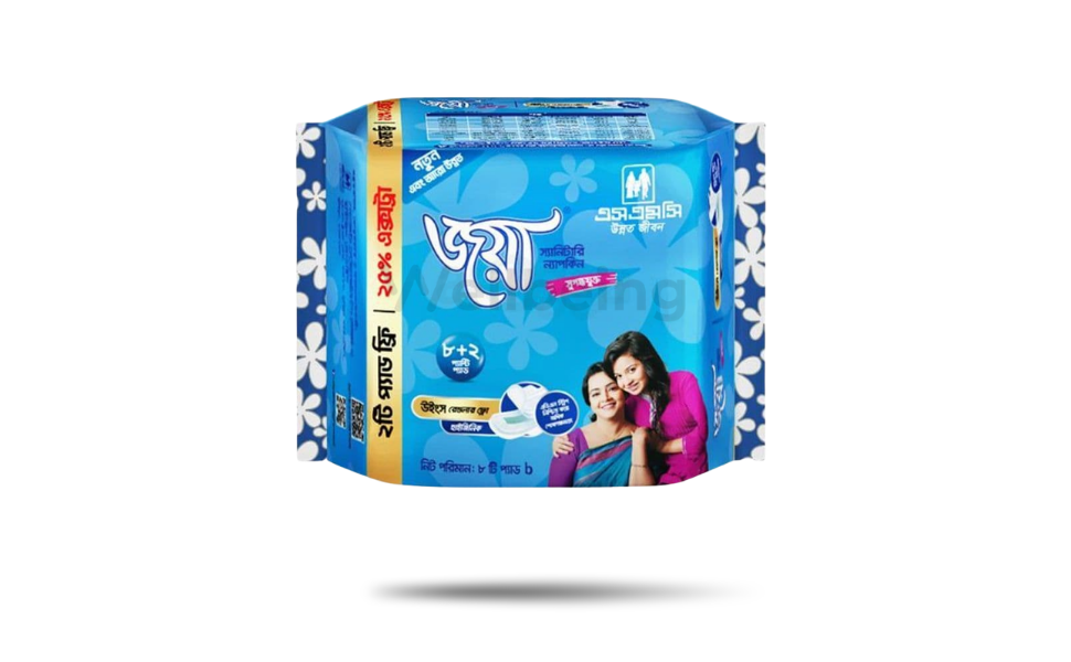 WB New Image (970 x 600 px) - 2026-08-30T134143.976 SMC Joya Sanitary Napkin Regular Flow 8+2 Pads Pack | Panty/Wings System - Image 1