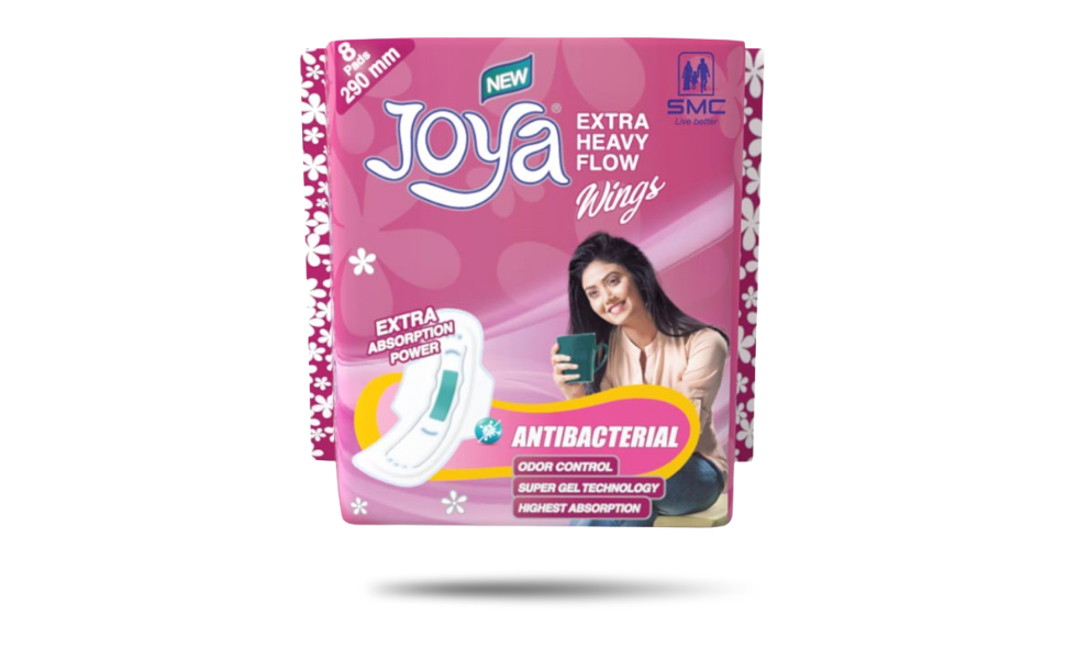WB New Image (970 x 600 px) - 2026-08-30T140021.665 SMC Joya Sanitary Napkin Extra Heavy Flow 8pcs Pack | Wings System - Image 1