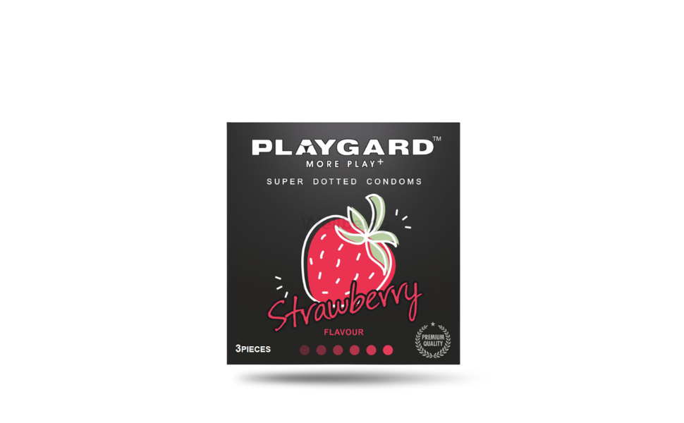 WB New Image (970 x 600 px) - 2026-09-07T135123.123 Playgard Condom Strawberry Flavor Super Dotted Condom 3pcs Pack | India - Image 1