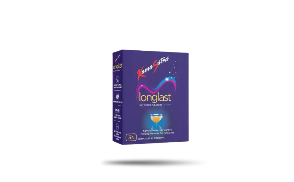 WB New Image (970 x 600 px) (6) KamaSutra LongLast Climax Delay Condom 3pcs Pack | India - Image 1