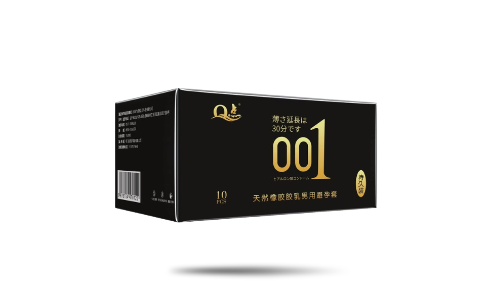 WB New Image (970 x 600 px) - 09 Q-SPOT Ultra-thin Long-lasting 001 Condoms 10pcs Pack | P.R.C - Image 1