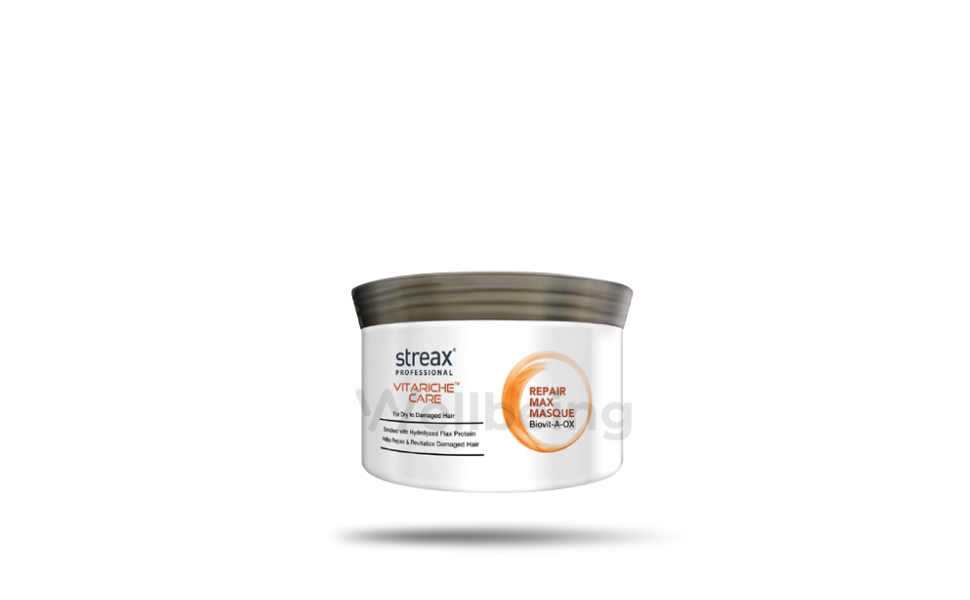 WB New Image (970 x 600 px) - 2026-08-31T174548.836 Streax Professionals Vitariche Care Repair Max Masque for Dry to Damaged Hair 500gm - Image 1