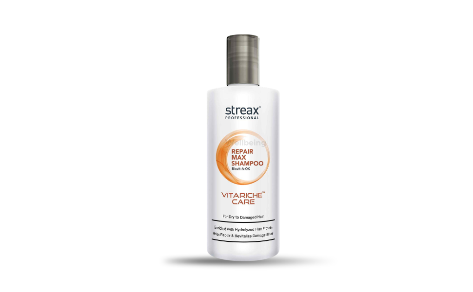 WB New Image (970 x 600 px) - 2026-09-02T133538.690 Streax Professionals Vitariche Care Repair Max Shampoo for Dry to Damaged Hair 300ml | BD - Image 1