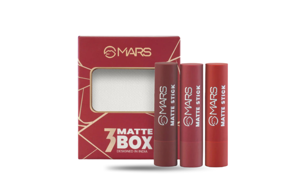 WB New Image (970 x 600 px) - 2026-09-03T122652.464 MARS Matte Box Set of 3 Lipsticks for Women (3x3.2 gm) | India - Image 1