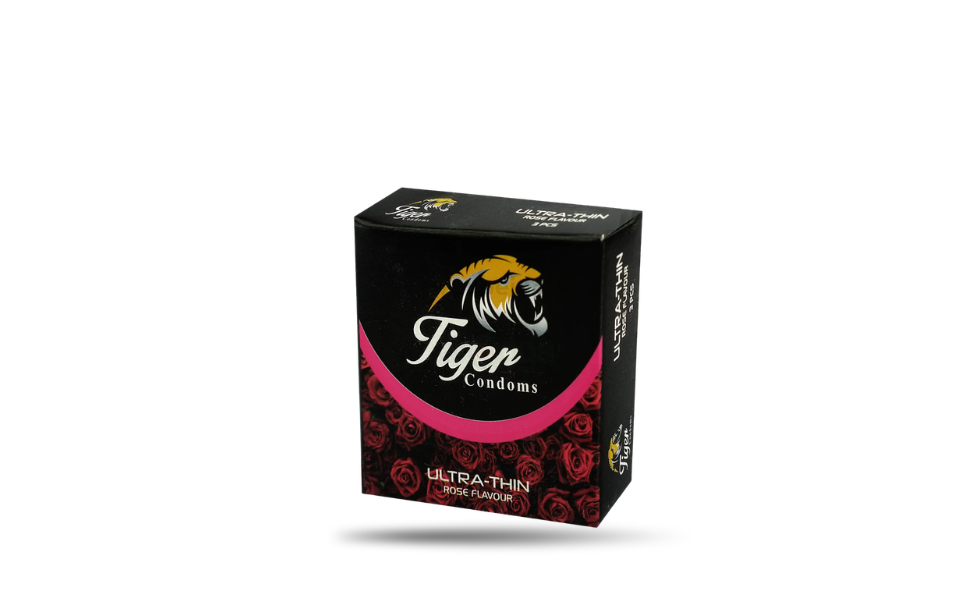 WB New Image (970 x 600 px) - 2026-09-06T164112.808 Tiger Ultra Thin Rose Flavor Condom 3pcs Pack - Image 1