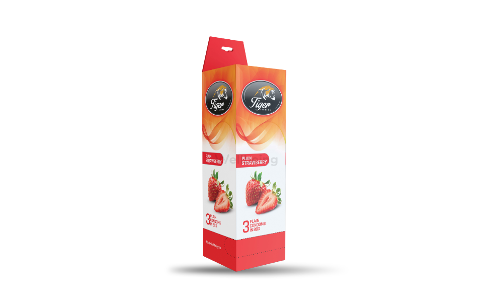 WB New Image (970 x 600 px) - 2026-09-06T173507.000 Tiger Plain Condoms Strawberry Flavor | Full Box 3×12=36pcs - Image 1