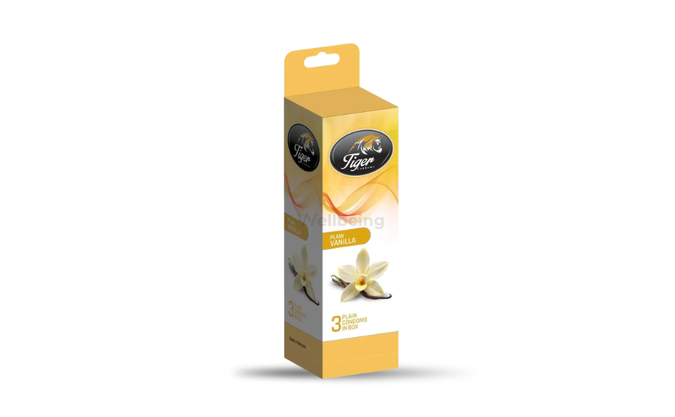 WB New Image (970 x 600 px) - 2026-09-06T174222.135 Tiger Plain Condoms Vanilla Flavor | Full Box 3×12=36pcs - Image 1
