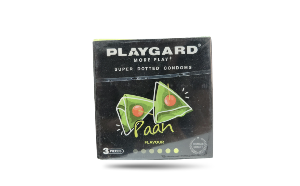 WB New Image (970 x 600 px) - 2026-09-07T140716.480 Playgard Condom Paan Flavor Super Dotted Condom 3pcs Pack | India - Image 1