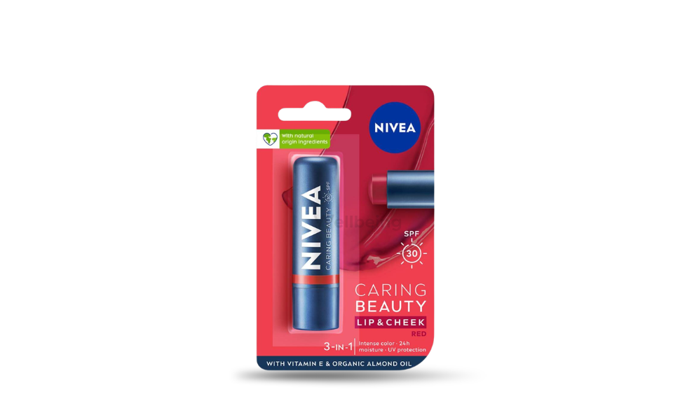 WB New Image (970 x 600 px) - 2026-09-07T162652.035 NIVEA 3in1 Caring Beauty Red Lip Balm | Lip & Cheek Tint with SPF30 4.8gm - Image 1