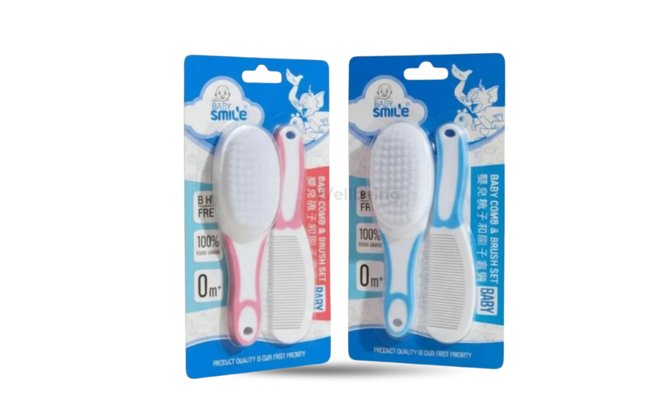 WB New Image (970 x 600 px) - 2026-09-08T134621.208 Baby Smile Soft Hair Brush & Comb Set for 0month+ Kids | Multicolor - Image 1