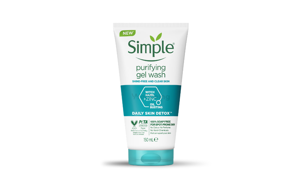 WB New Image (970 x 600 px) - 2026-09-08T140053.128 Simple Daily Skin Detox Purifying Facial Gel Wash 150ml - Image 1