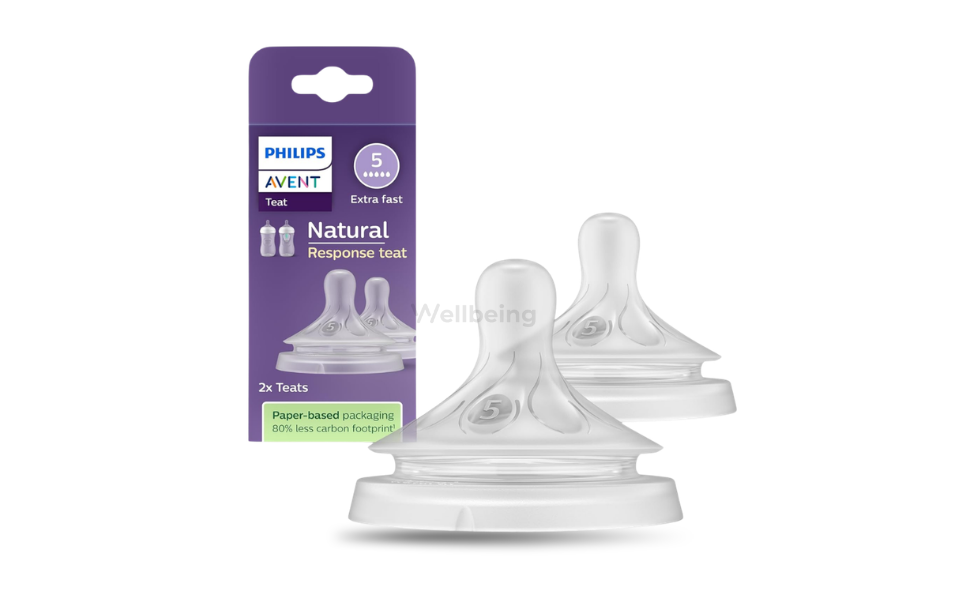 WB New Image (970 x 600 px) - 2026-09-15T164728.235 Philips Avent Natural Response Bottle Nipple 2pcs | Flow 5 Extra Fast 6m+ - Image 1