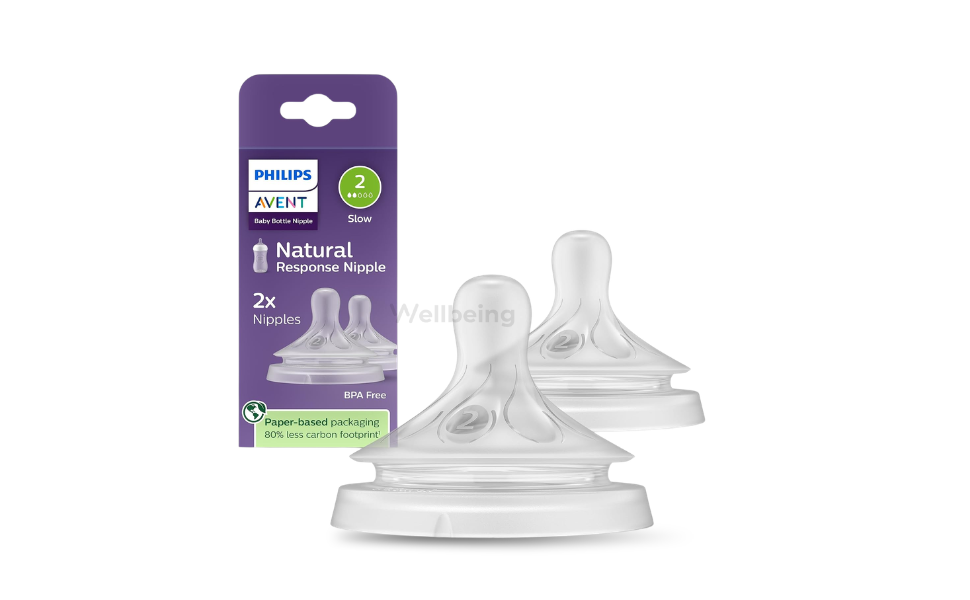 WB New Image (970 x 600 px) - 2026-09-15T170027.474 Philips Avent Natural Response Bottle Nipple 2pcs | Flow 2 Slow 0m+ - Image 1