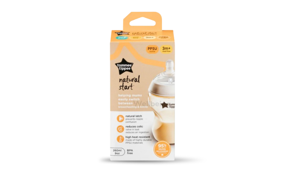 WB New Image (970 x 600 px) - 2026-09-16T100702.191 Tommee Tippee Baby Feeder 3m+ Medium Flow 260ml PPSU Bottle Natural Start Feeder - Image 1