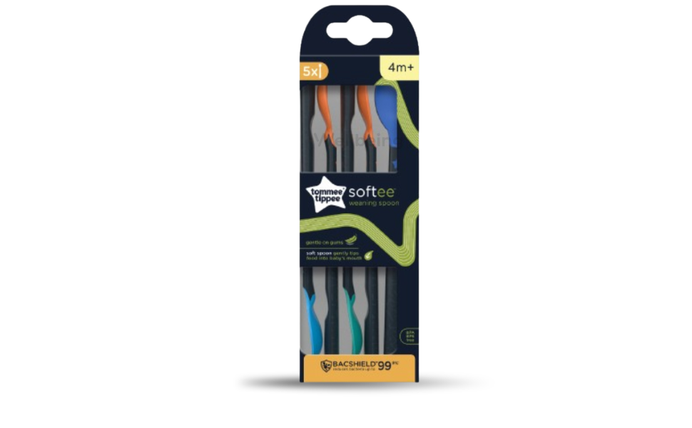 WB New Image (970 x 600 px) - 2026-09-16T113851.469 Tommee Tippee Softee Weaning Spoons 5pcs Set for 4m+ Babies with BACSHIELD Antibacterial Technology and Long Anti-Slip Handles - Image 1