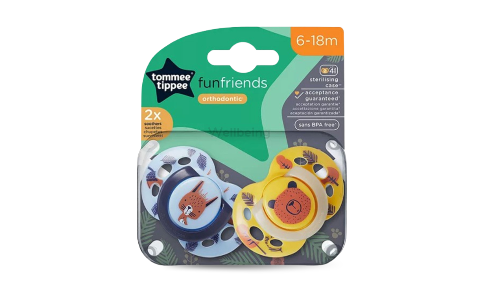 WB New Image (970 x 600 px) - 2026-09-16T123529.708 Tommee Tippee 2pcs 6-18month Babies Fun Friends Soothers / Pacifiers - Image 1