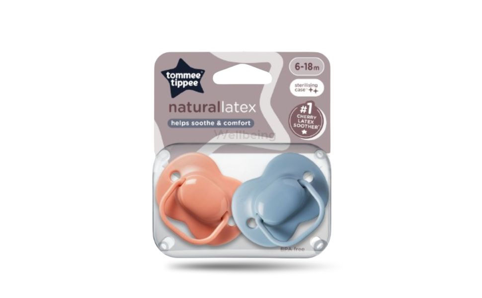 WB New Image (970 x 600 px) - 2026-09-16T131314.807 Tommee Tippee Cherry Latex Soother, 6-18 months, Pack of 2 Pacifiers - Image 1
