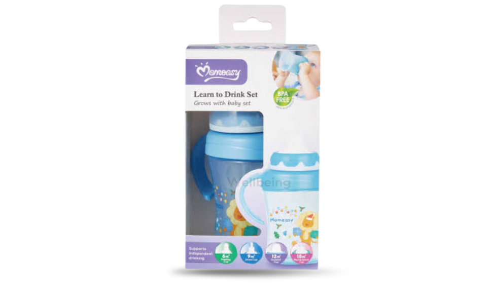 WB New Image (970 x 600 px) - 2026-09-16T133500.4468 Momeasy Learn to Drink 4-in-1 Baby Training Cup Set 210ml Multicolor - Image 1