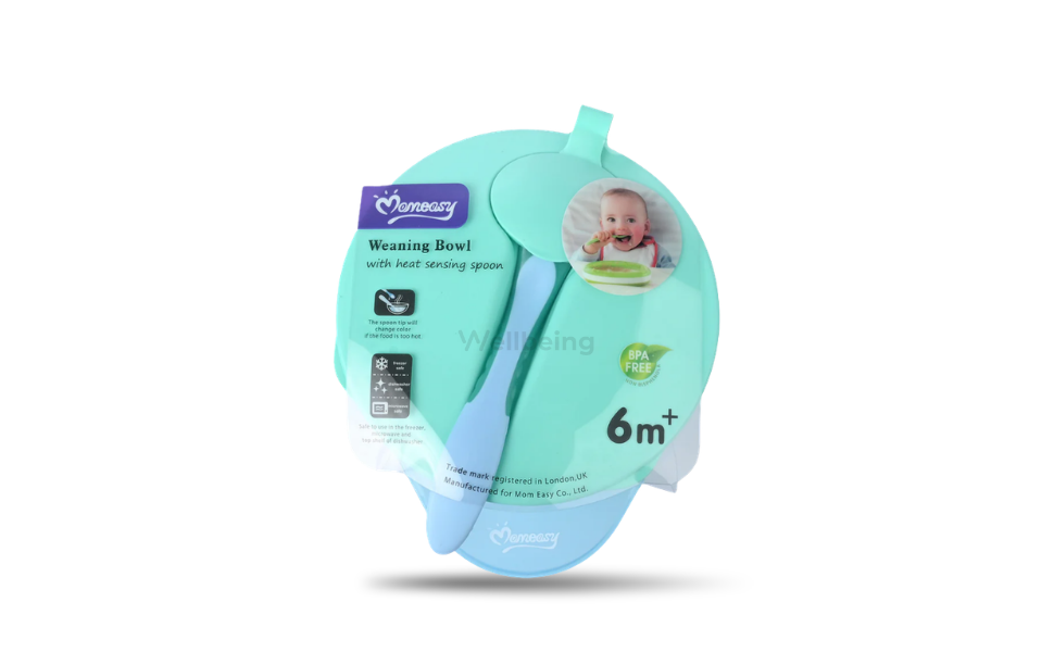 WB New Image (970 x 600 px) - 2026-09-17T163849.789 Momeasy Weaning Bowl with Heat Sensing Spoon 6m+ Multicolor - Image 1