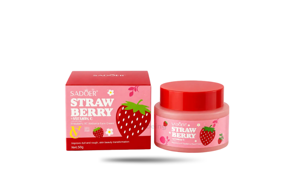 WB New Image (970 x 600 px) - 34 Sadoer Strawberry Vitamin C Face Cream 50g - Image 1