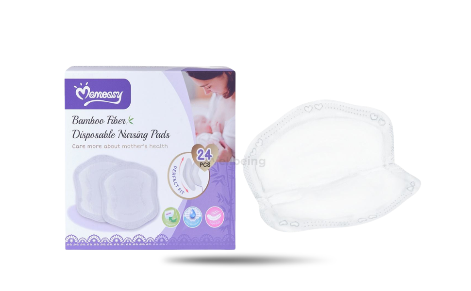 WB New Image (970 x 600 px) - 35 Momeasy Bamboo Fiber Disposable Nursing Breast Pads 24pcs - Image 1