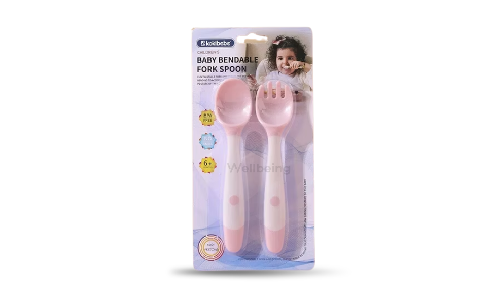 WB New Image (970 x 600 px) - 36 KOKIBEBE Baby Bendable Fork & Spoon - Image 1