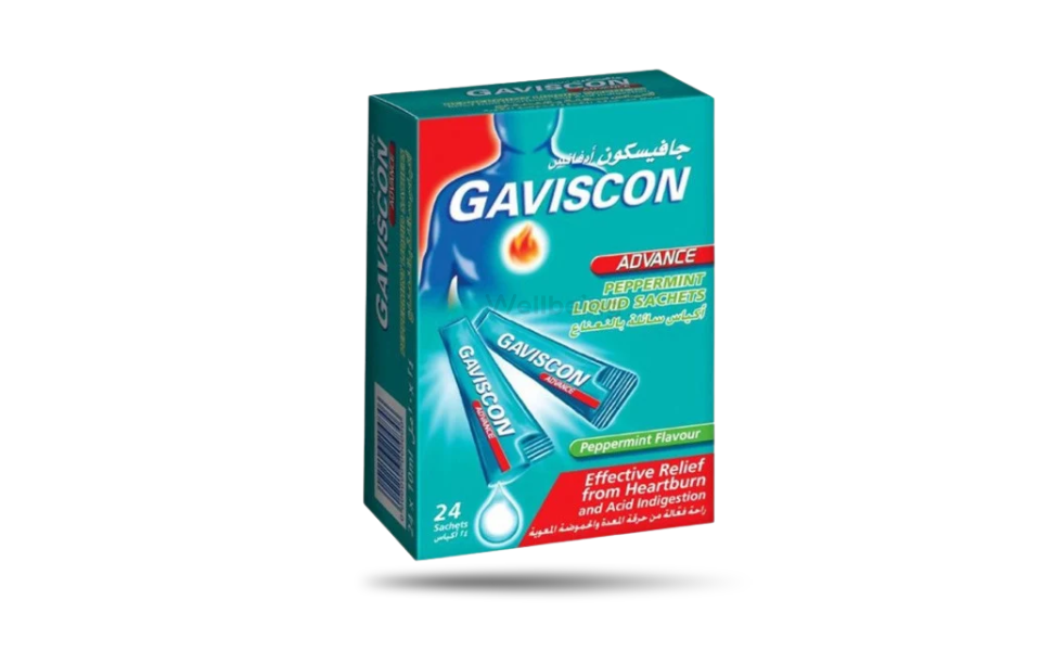 WB New Image (970 x 600 px) - 37 Gaviscon Advance Peppermint Liquid Sachets 24pcs x10ml - Image 1