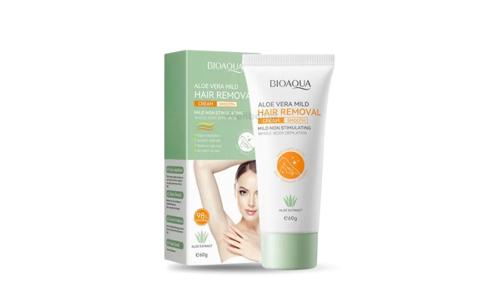 WB New Image (970 x 600 px) - 79 BIOAQUA Aloe Vera Mild Non Stimulating Hair Removal Cream 60g - Image 1