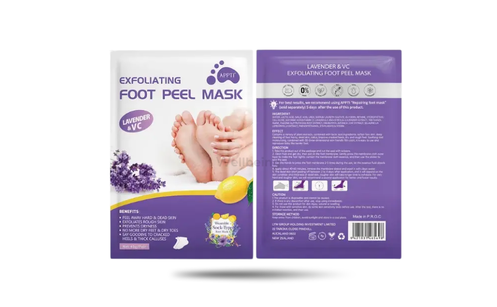 WB New Image (970 x 600 px) Appti Exfoliating Foot Peel Mask 1 Pair/40g - Image 1